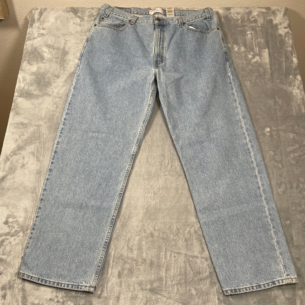 Levi Strauss Signature Mens‎ Jeans W40 L30Relaxed Fit Light Wash Denim